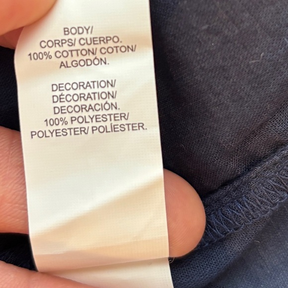 Lucky Brand Embroidered Short Flutter Sleeve Notch Neck Woman’s Size Medium - Picture 9 of 10